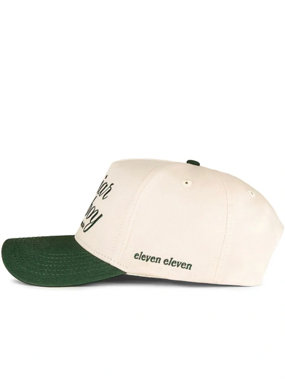 Caviar Cowboy Cap in Beige & Forest Green Eleven Eleven